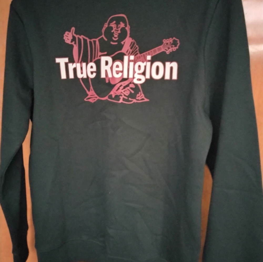 Authentic True Religion Mens Sweatshirt/ Blouse L. Large Logo. Brand New w/ Tag